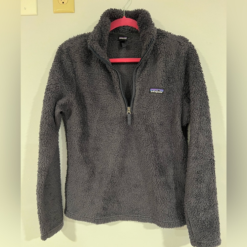 Patagonia Grey Sherpa Fleece 1/4 zip Pullover